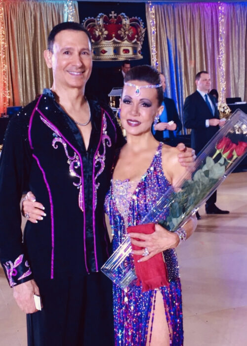 Dan and Evelyn after winning a Latin competition in Florida